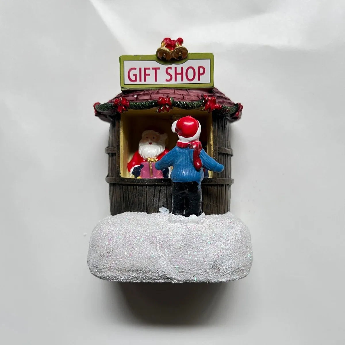 Christmas Resin Small House Santa Ornaments Christmas Decorations Gifts