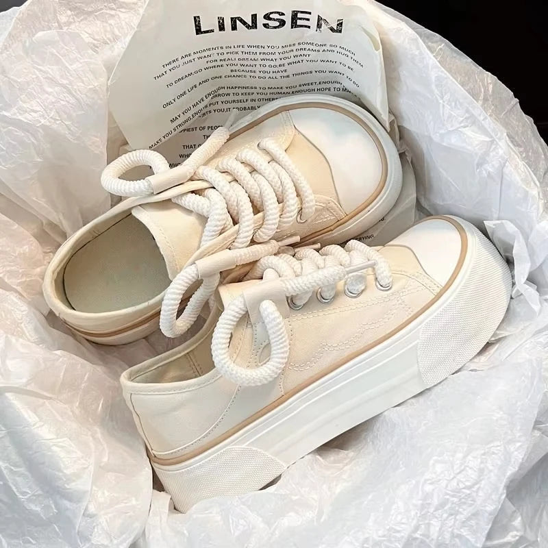 Woman Footwear Round Toe High On Platform Pink Shoes For Women