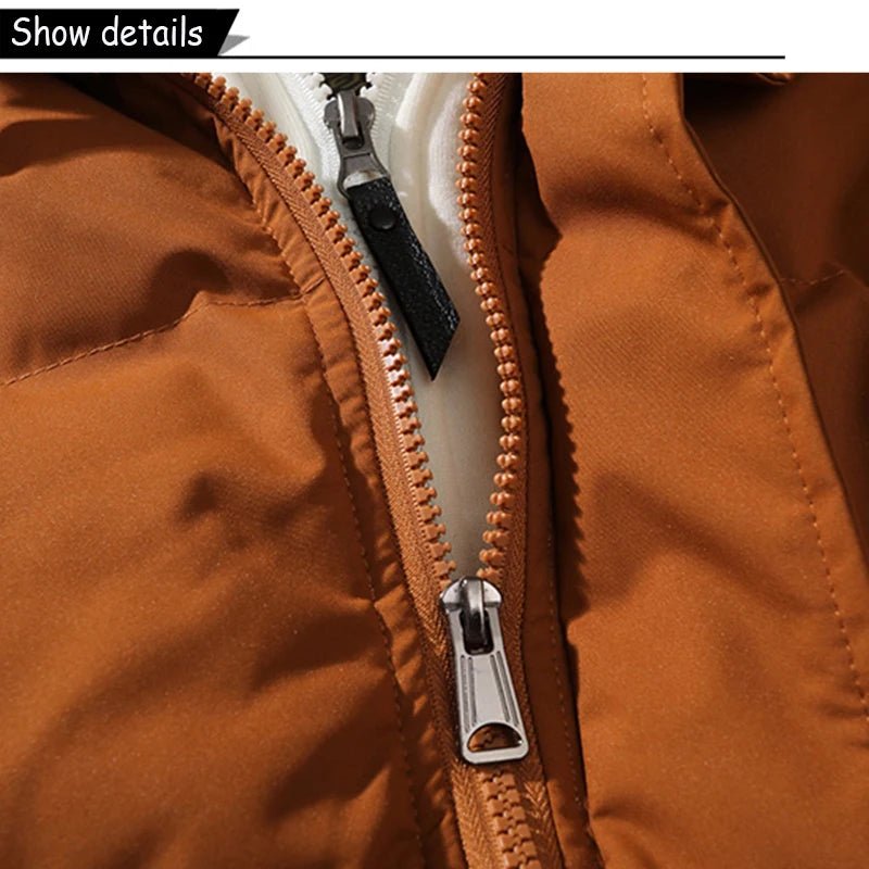 Winter Men Outdoor Windbreak Brand Hooded Thick Warm Jacket