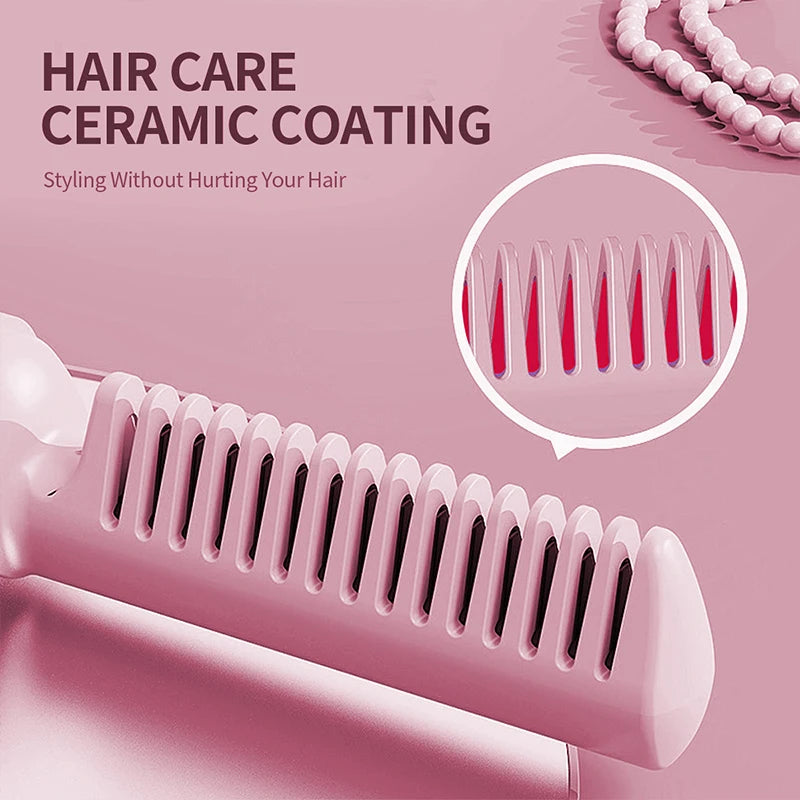 Hair Straightener Comb Wireless Mini Salon Styling