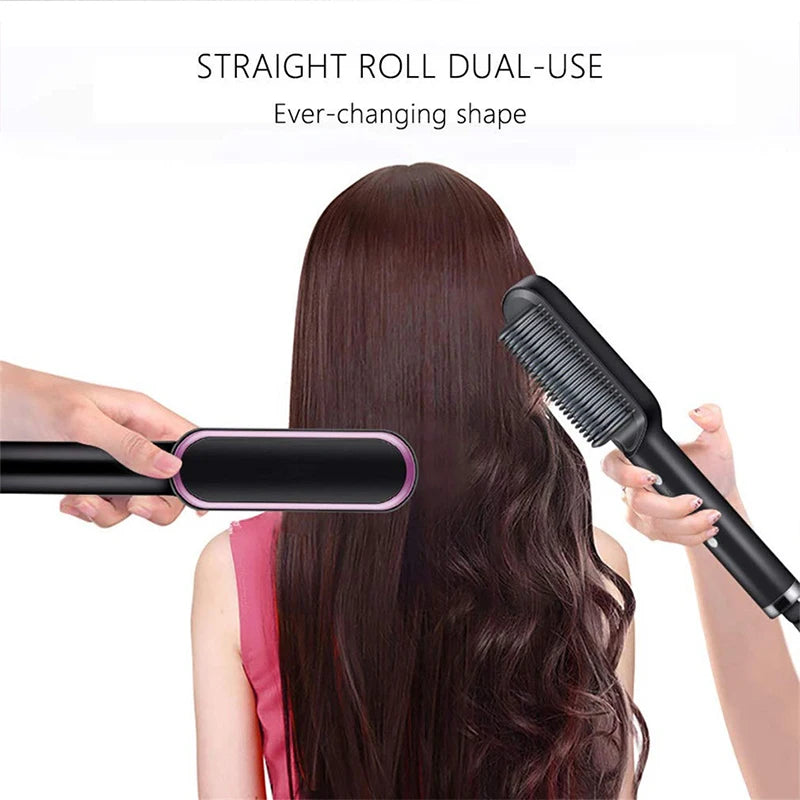 Negative Ion Hair Straight Brush Ptc Heater Comb