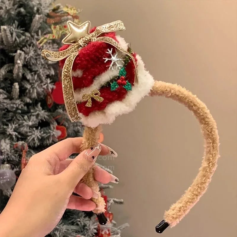 Cute Christmas Plush Headband Gift Christmas Tree Headwear