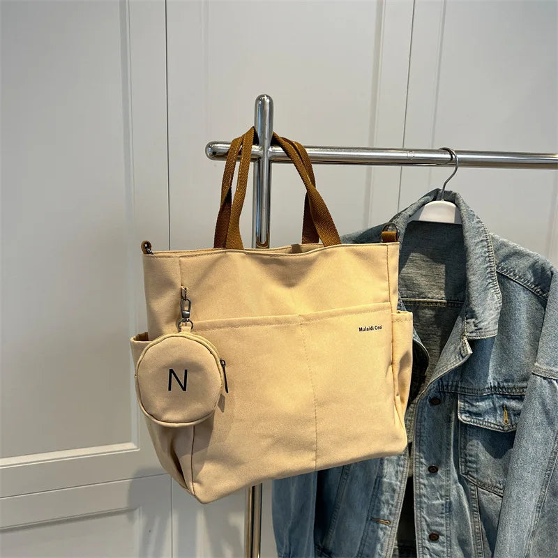 Spring new Korean-style casual fashionable canvas tote bag for women