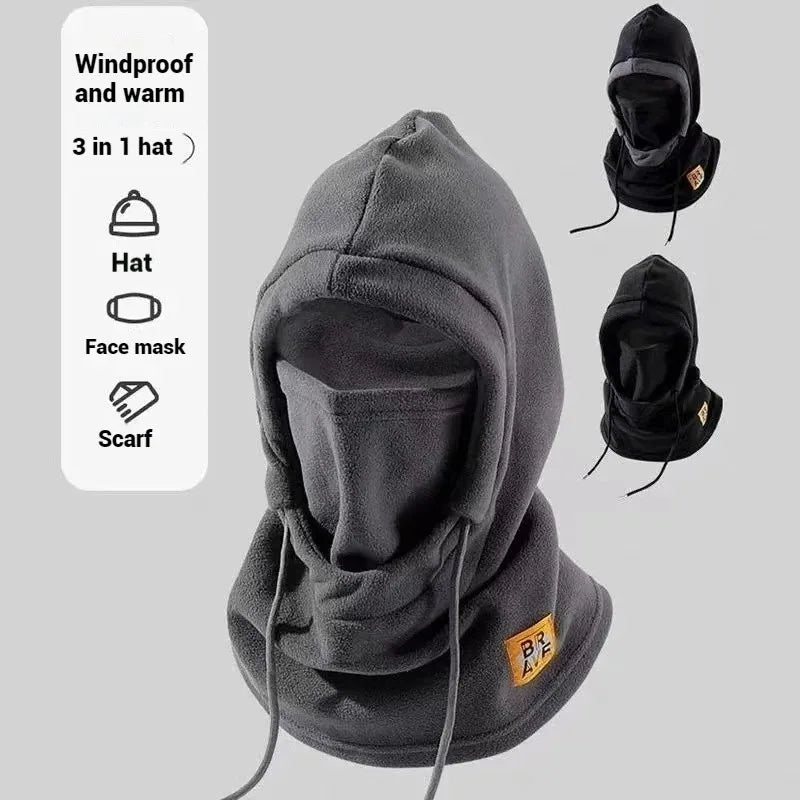 Winter Warm Hat with Mask and Neck Warmer 3-in-1 Windproof Balaclava forMen and Women