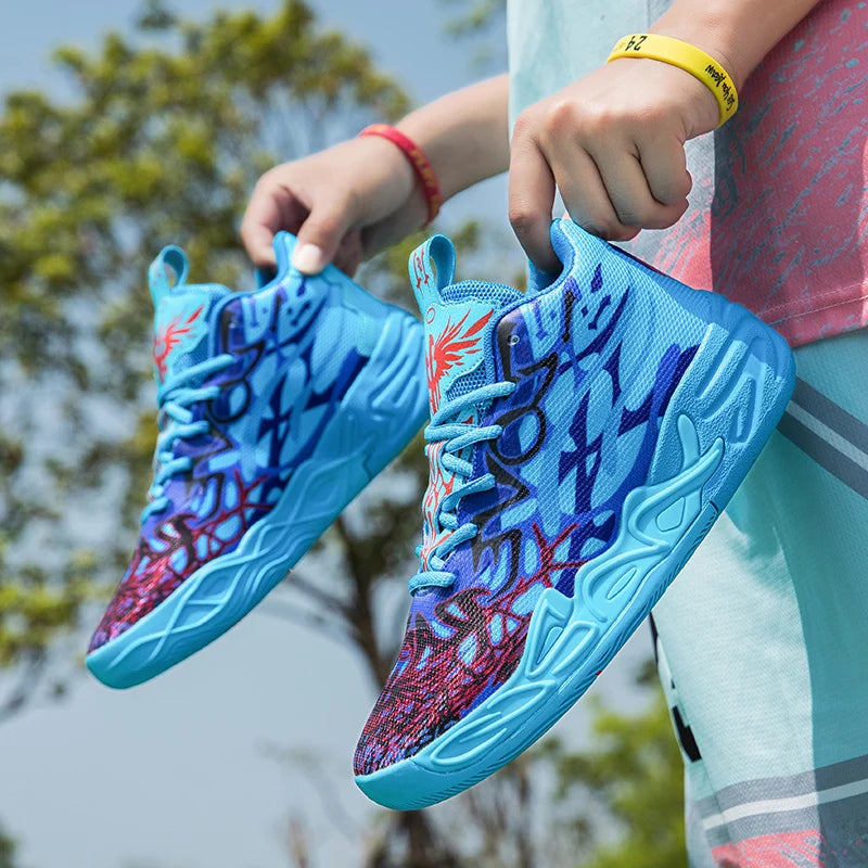 High Top Basketball Shoes for Men Breathable Comfortable Sneakers