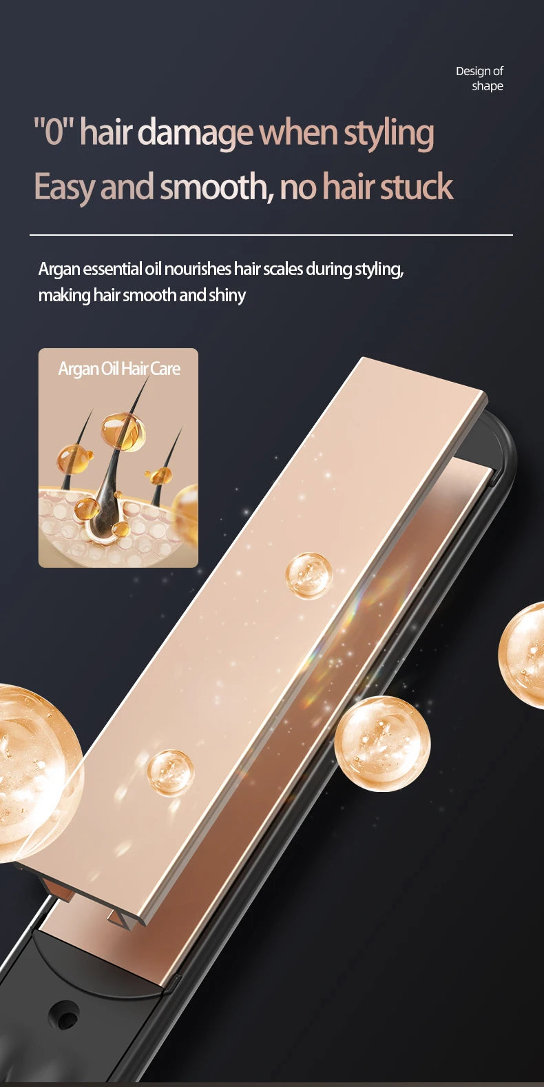 Hot Comb Straightener Curler Dual Purpose