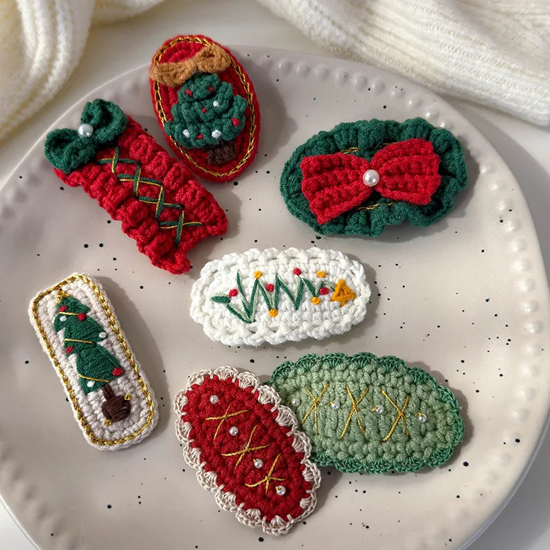 Christmas Series Hair Clips Winter Wool HairPins