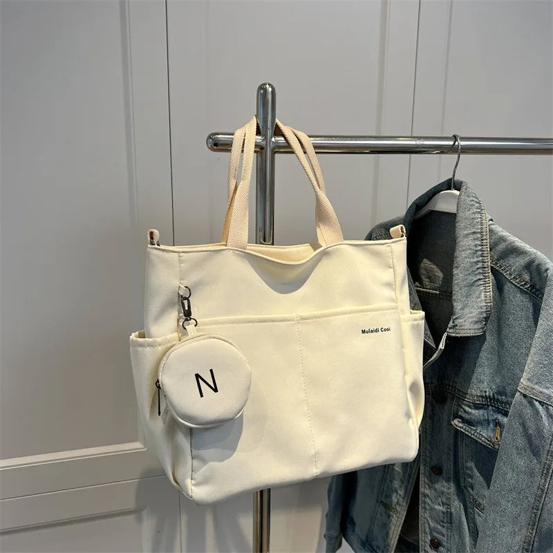 Spring new Korean-style casual fashionable canvas tote bag for women