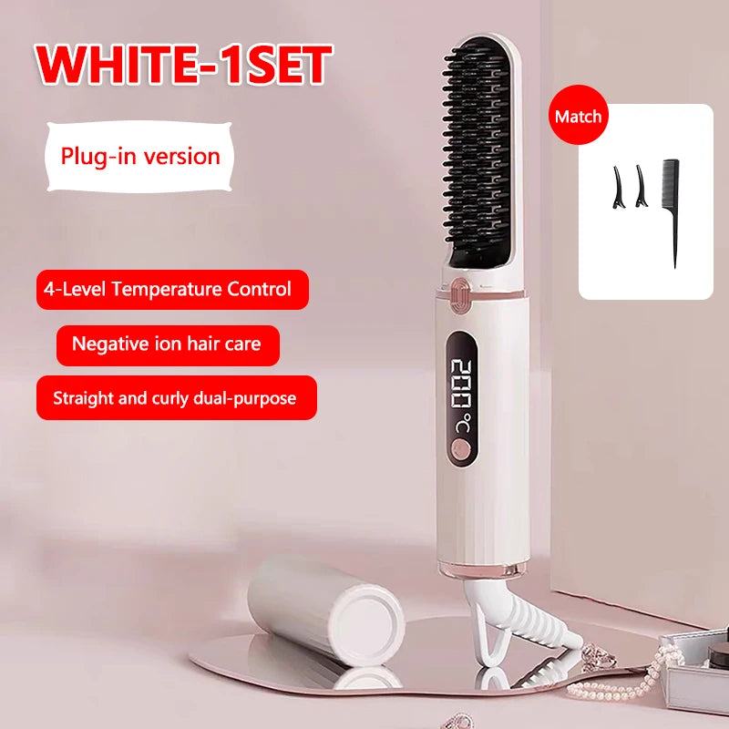 New Wireless Hair Straightener Negative Ion Heating Comb