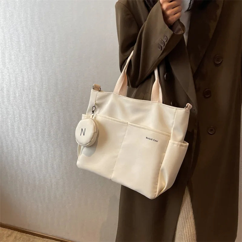 Spring new Korean-style casual fashionable canvas tote bag for women