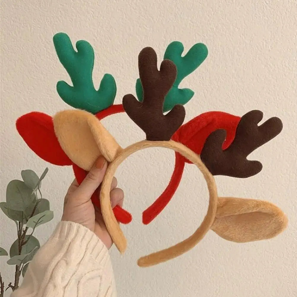 Merry Christmas Cartoon Headband Santa Hat Antler Headband