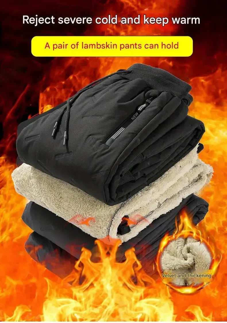 Winter Sweatwear Men Plush Thick Fleece Sweatpant