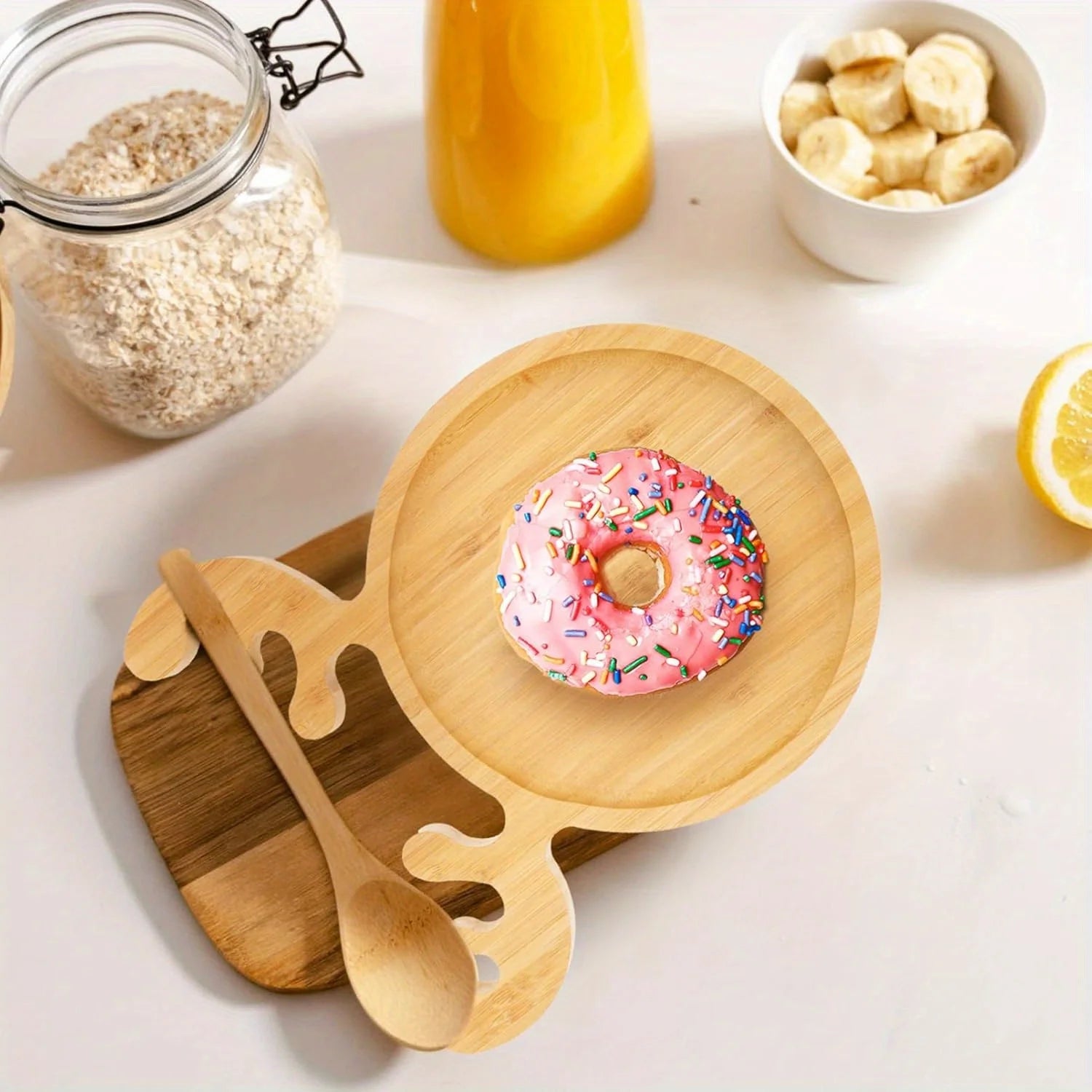 Christmas Charm Wooden appetizers, snacks, desserts and sweets, festive reindeer, tree