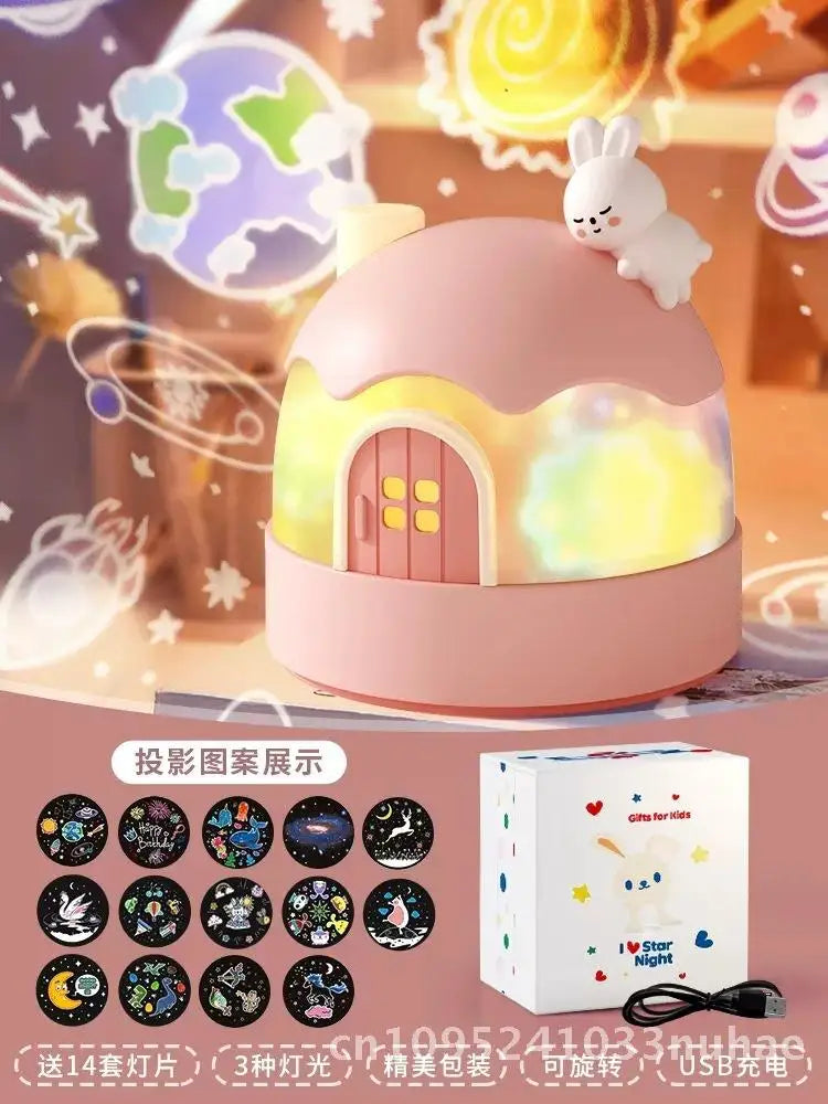 Starry Sky Light Music Box Children's Bedroom Ceiling Projection Rechargeable Toy Gift