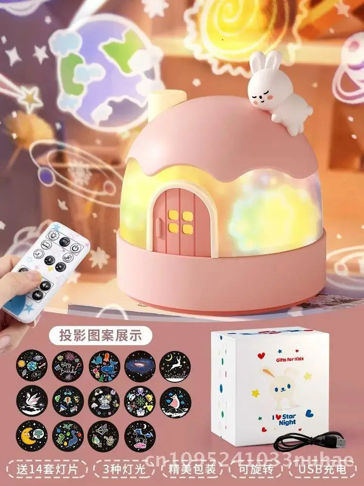 Starry Sky Light Music Box Children's Bedroom Ceiling Projection Rechargeable Toy Gift