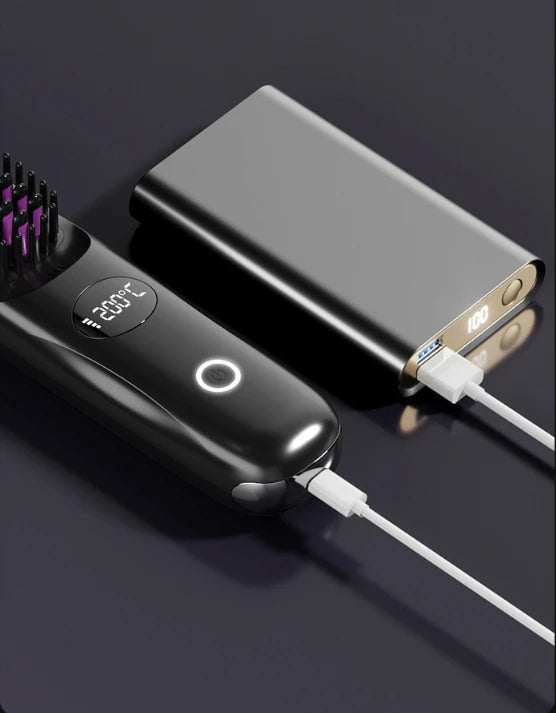 Wireless Hair Straightening Comb Portable Ionic Hair Protector for Home & Travel