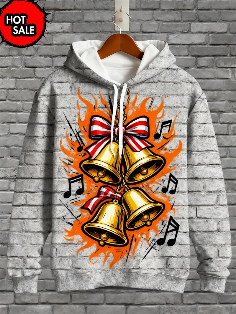 Christmas Man Hoodie Fashion Gingerbread Man 3D Print Sweatshirts