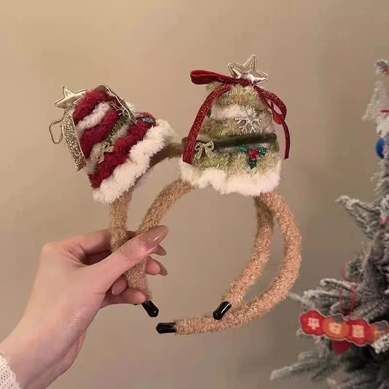 Cute Christmas Plush Headband Gift Christmas Tree Headwear