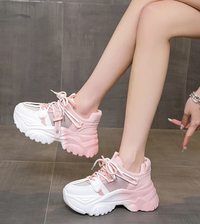 Women's Shoes Casual Shoes Spring Thick Sole Platform Woman Tennis Fashion Versatile Leisure Sneakers