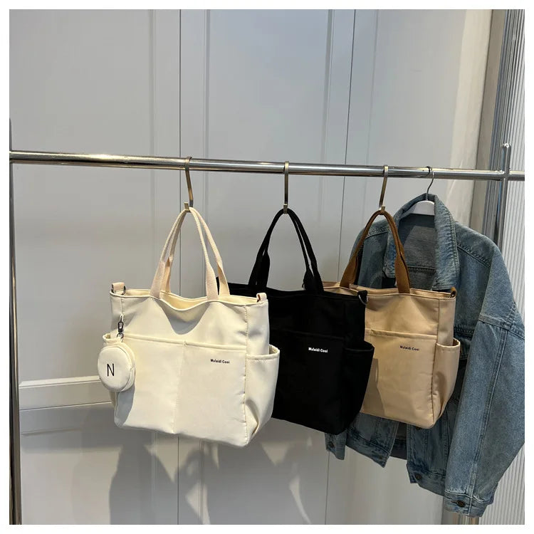 Spring new Korean-style casual fashionable canvas tote bag for women