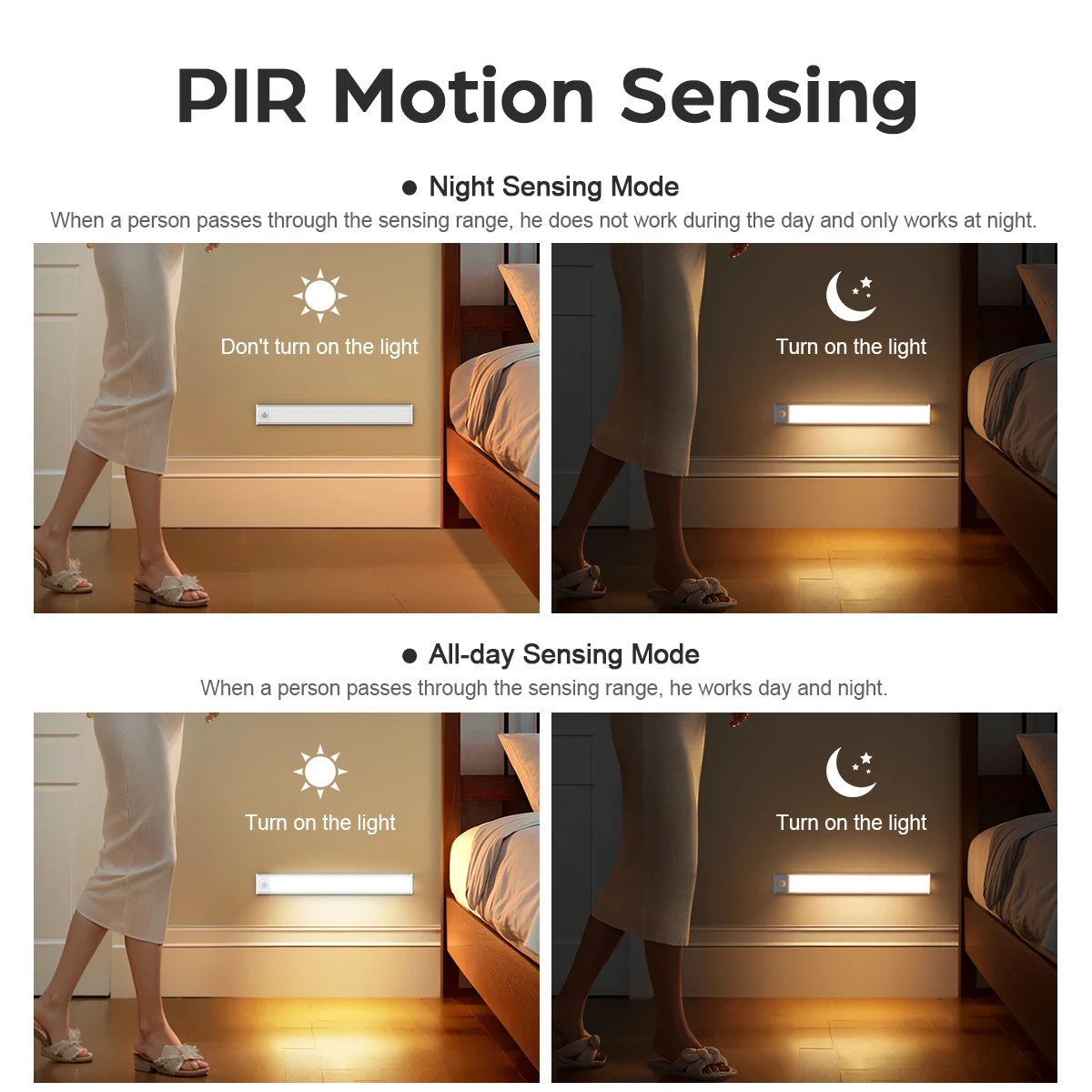 LED Aluminum Cabinet Lamp 3 Color Rechargeable Battery