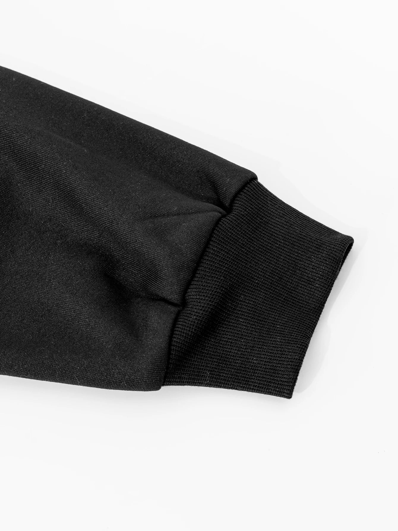 Women's Black Christmas Cat Graphic "MEOW CHRISTMAS" Hoodie - Holiday Casual Outfit