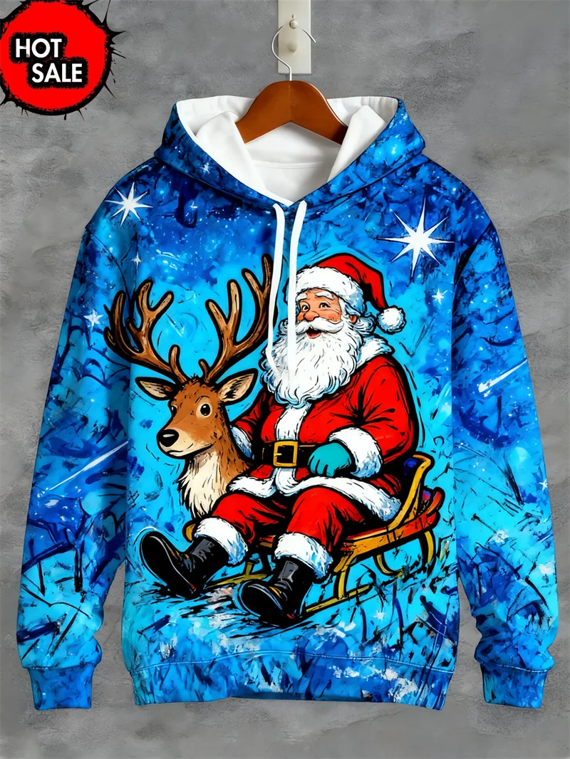 Christmas Man Hoodie Fashion Gingerbread Man 3D Print Sweatshirts