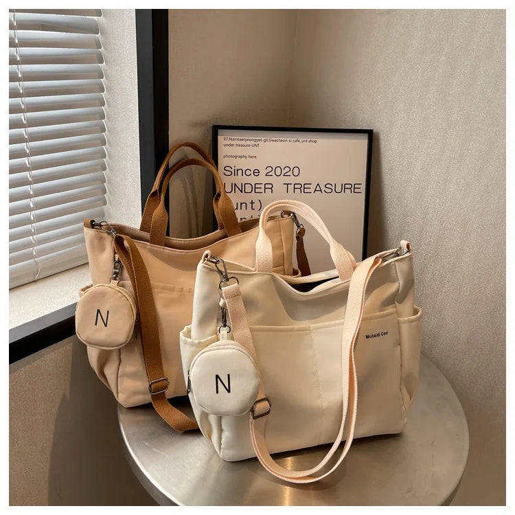 Spring new Korean-style casual fashionable canvas tote bag for women