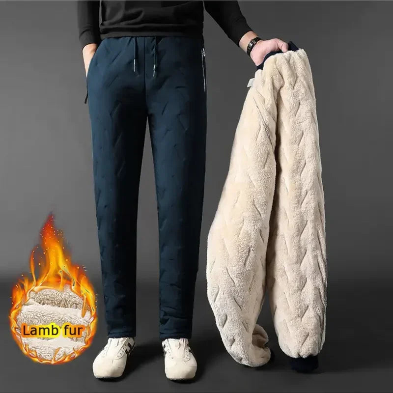 Winter Sweatwear Men Plush Thick Fleece Sweatpant