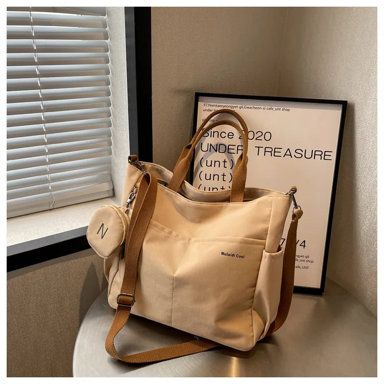 Spring new Korean-style casual fashionable canvas tote bag for women