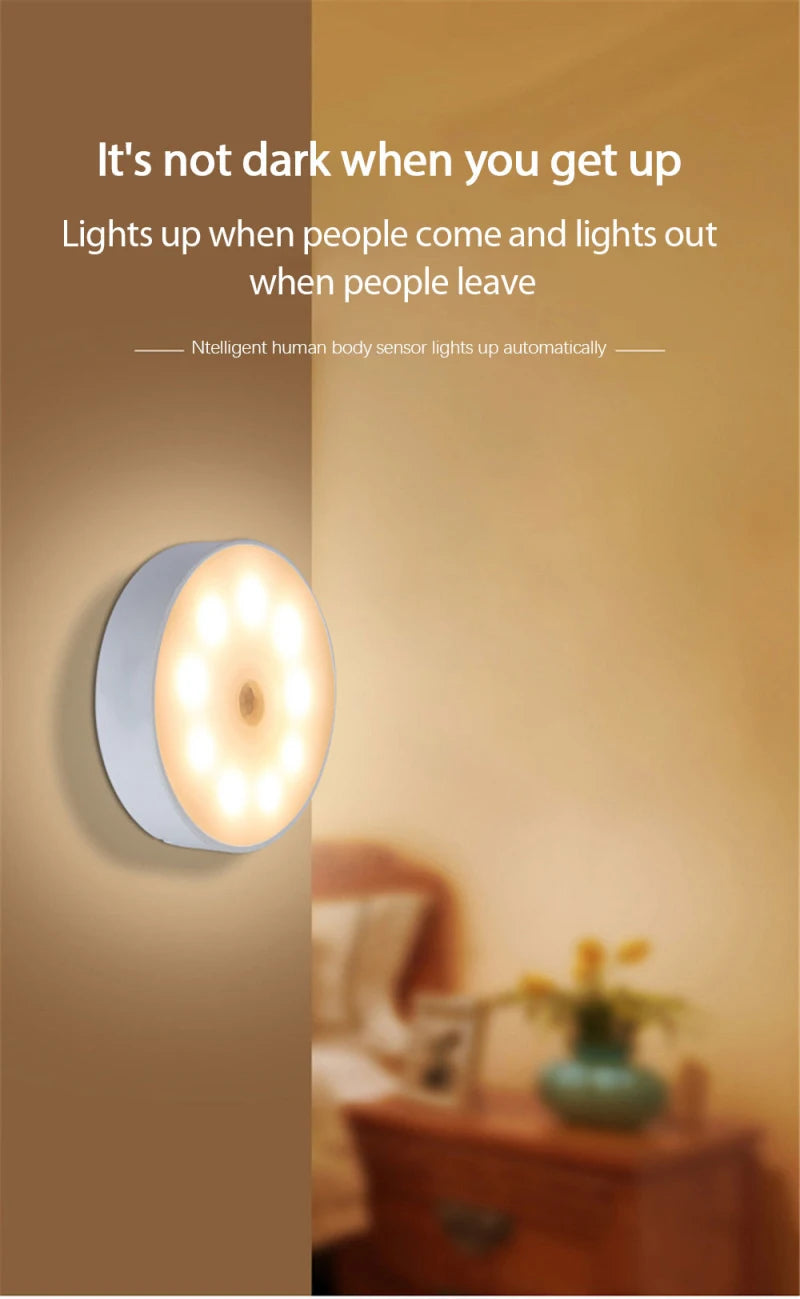 LED Smart Human Body Sensor Night Lamp Emergency Use Night Light