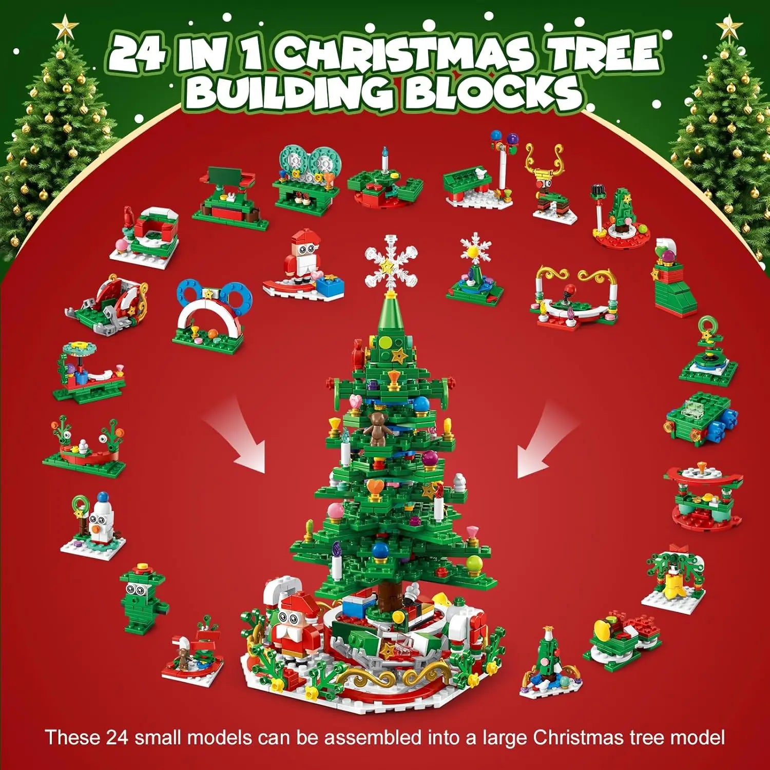 Christmas Tree Building Blocks Toy For Kids Magical Christmas Tree