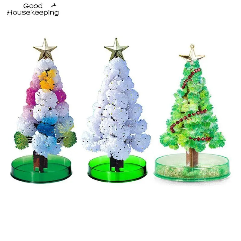 3 Types 14cm Magic Growing Christmas Tree DIY Fun Xmas Gift Toy for Adults Kids