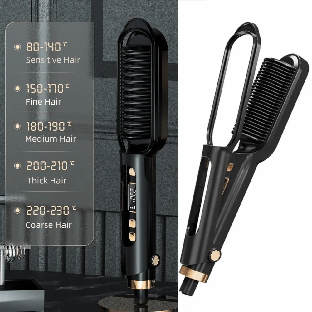 Anti Scald Electric Hair Straightening 2 in 1  Comb
