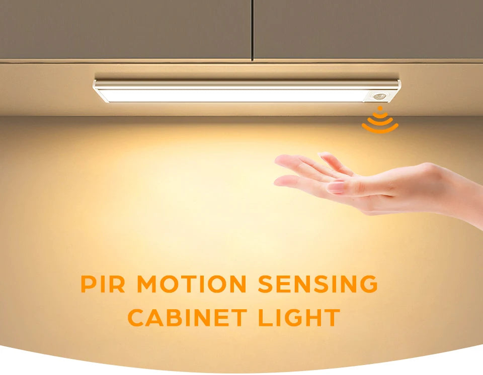 LED Aluminum Cabinet Lamp 3 Color Rechargeable Battery