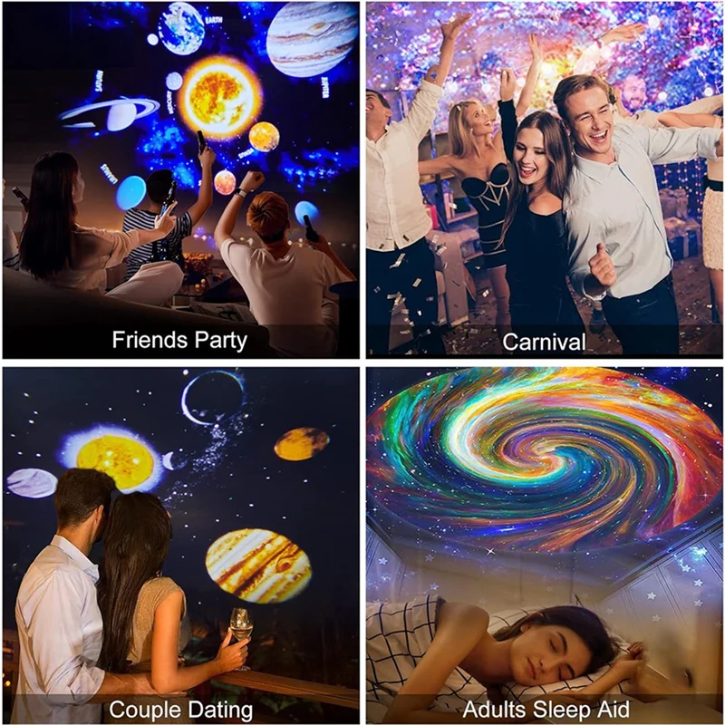 ABKW-Starry Night Light Projector For Kids 360° LED Projector Lamp