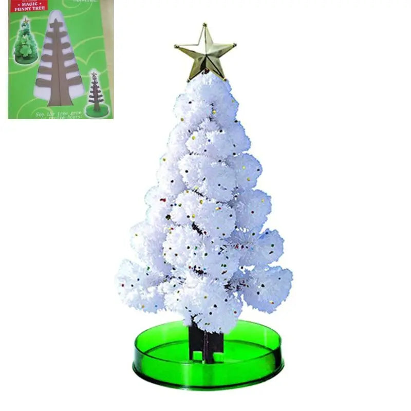 3 Types 14cm Magic Growing Christmas Tree DIY Fun Xmas Gift Toy for Adults Kids