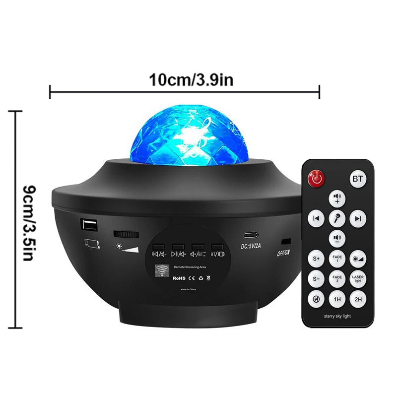 Starry Projector Galaxy Night Light Child Bluetooth USB Music Player Star Night Light
