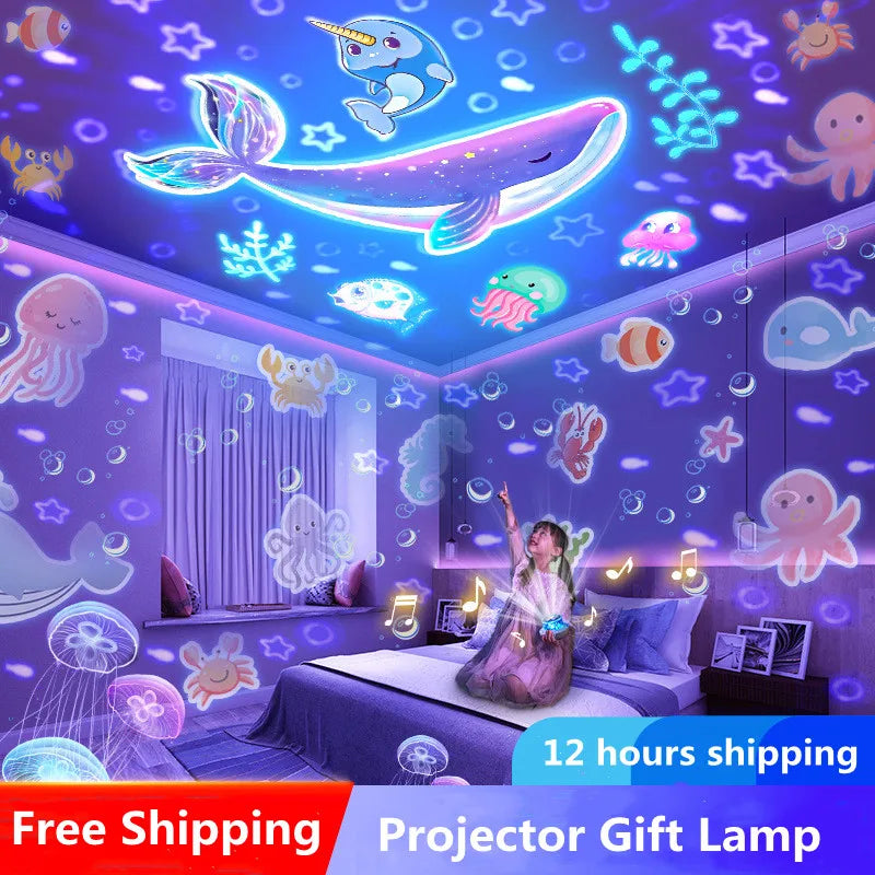 Starry Sky Projector Speaker Starry Sky Music Night Light