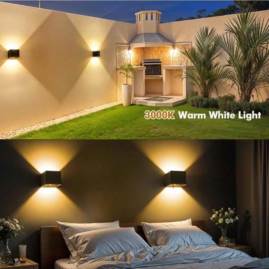 Wiring-Free Rechargeable Wall Lamp 1-Piece Set