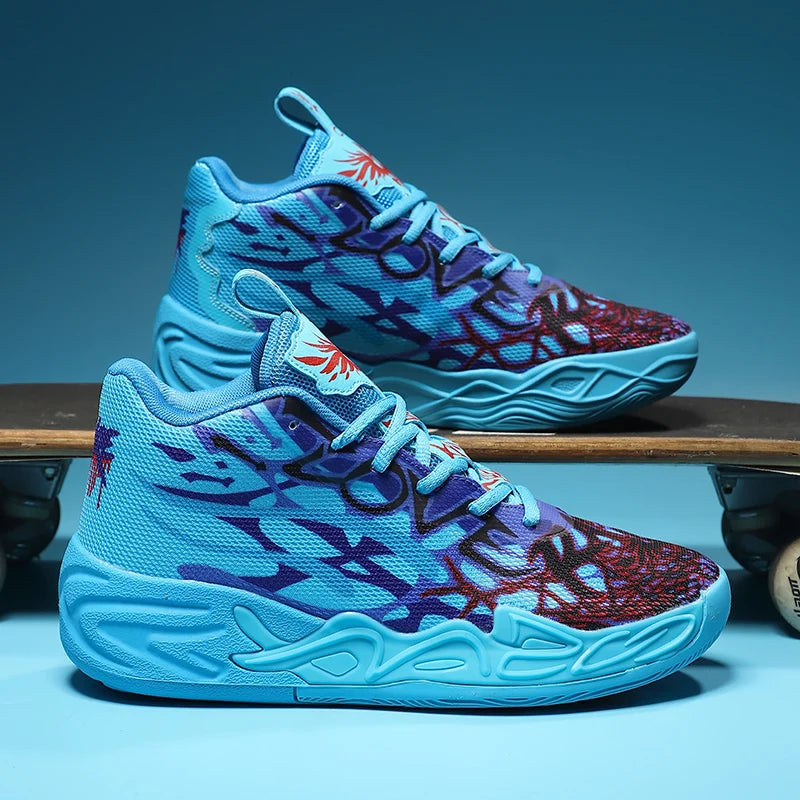 High Top Basketball Shoes for Men Breathable Comfortable Sneakers