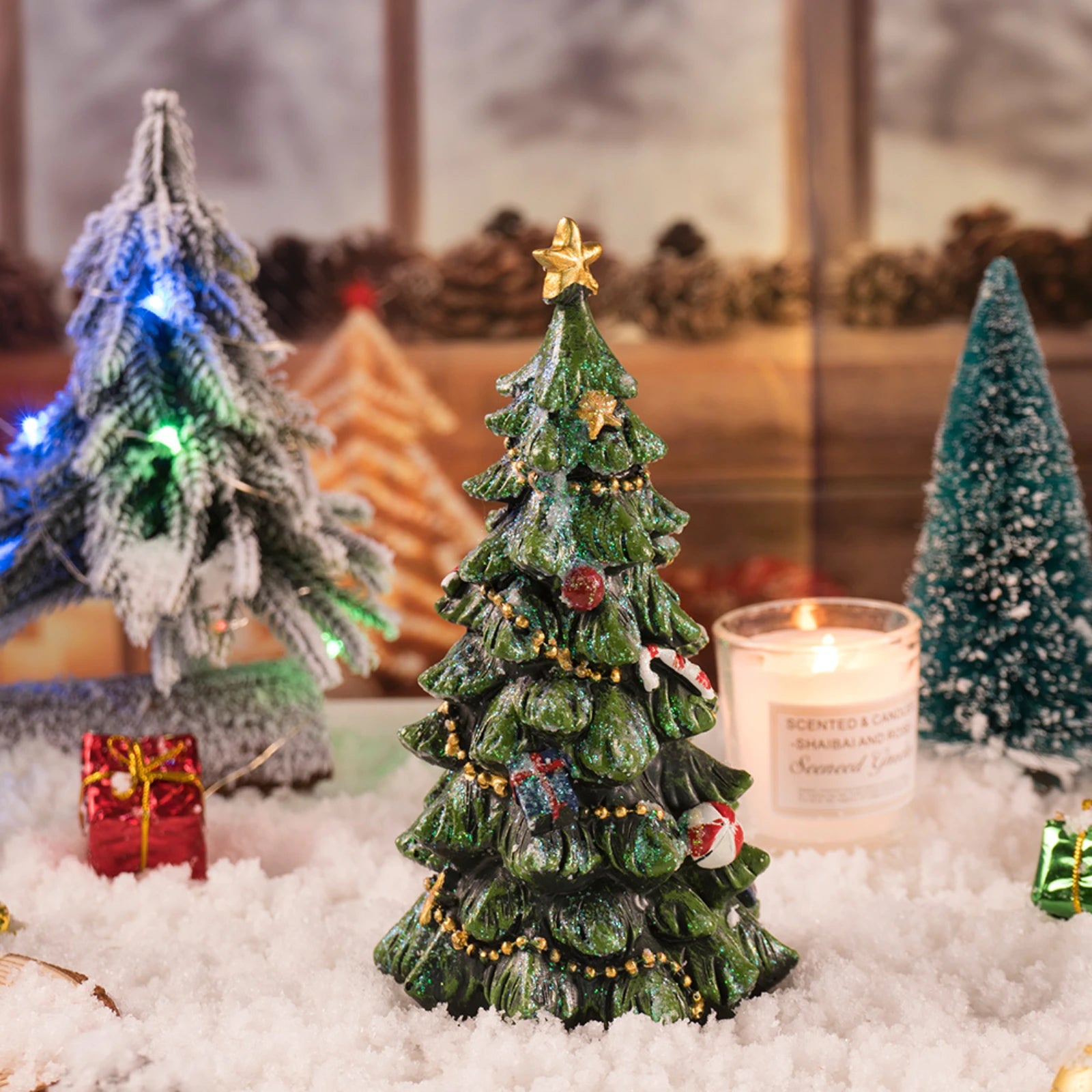 Christmas Tree Desktop Decor - Tabletop Holiday Tree