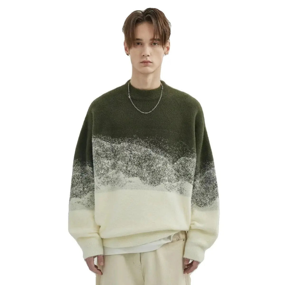 Men's Winter Sweaters for Men Striped Sweater Y2k Mens Coat