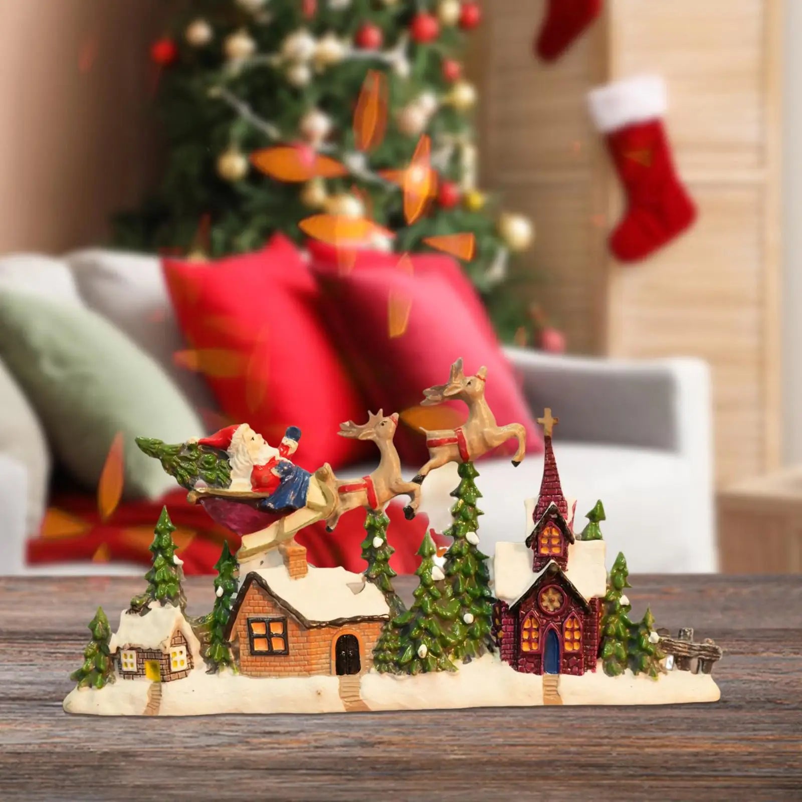 Christmas Village House Figurine Christmas Decoration