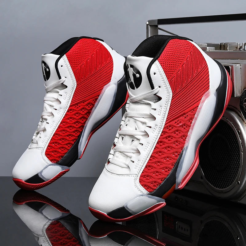 High Top Basketball Shoes Men Breathable Sneakers