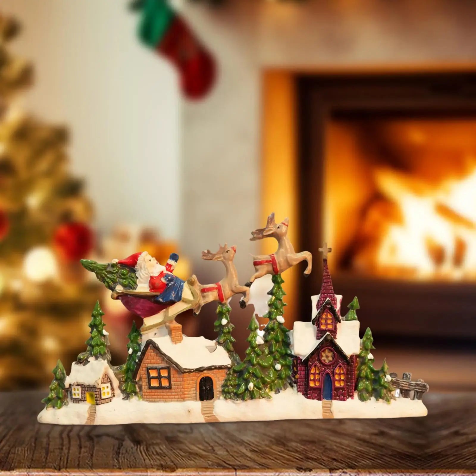 Christmas Village House Figurine Christmas Decoration