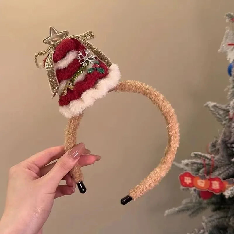 Cute Christmas Plush Headband Gift Christmas Tree Headwear