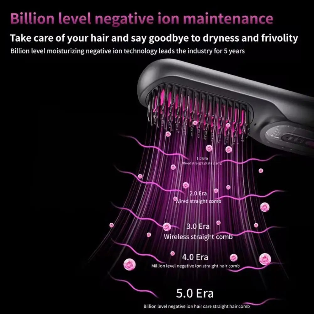 Electric Hair Straight Comb LCD Usb Ceramic Heating 3-Speed