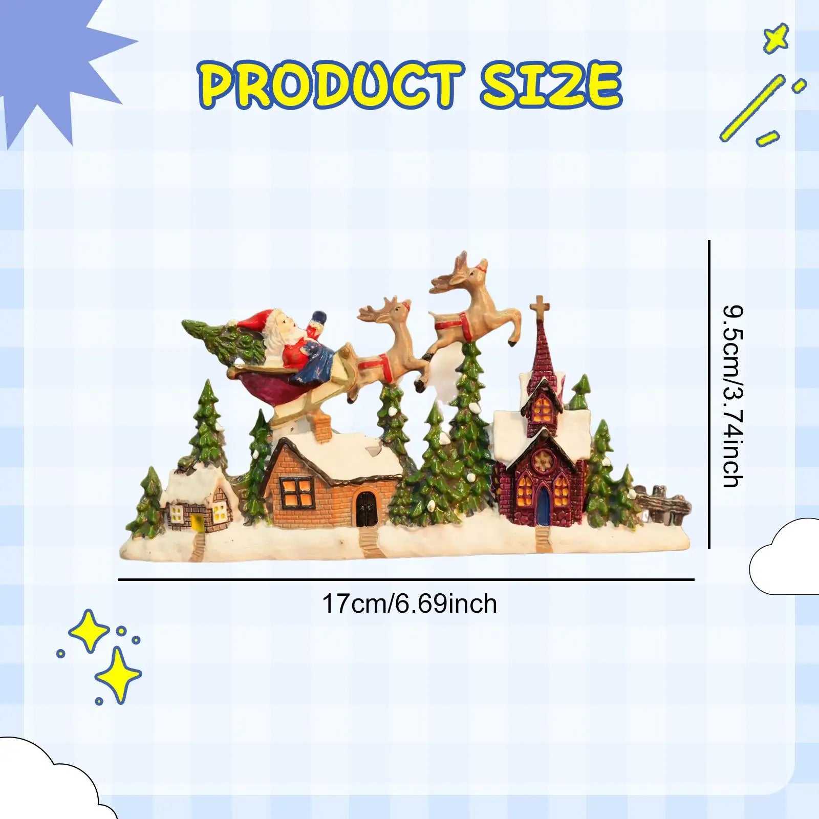 Christmas Village House Figurine Christmas Decoration