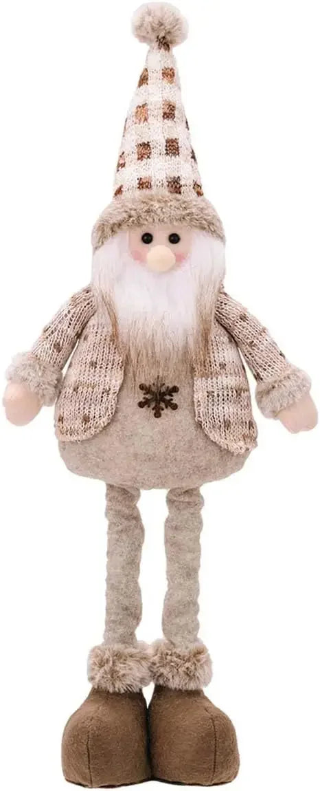 Christmas Decorations Adjustable Extendable Santa Snowman Reindeer Plush Dolls